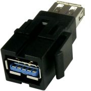 ZK 2518/14 Gniazdo Keystone USB A-A 3.0 czarne
