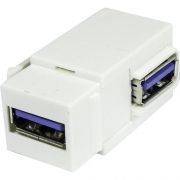 ZK 2570/9 Gniazdo Keystone USB A-A 3.0 białe kątowe 90 stopni