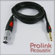 PA 2371/1,5 Prolink Acoustic wtyk 6,3 mono - wtyk XLR męski 1,5 metra