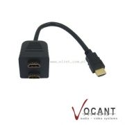 ZC 2274 Adaptor WT.HDMI-2GN.HDMI gold na kablu VOCANT