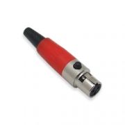GN 1114/red Gniazdo mini - XLR 3 PIN na kabel RED