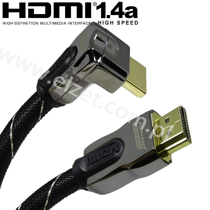 DV 2310 Kabel HDMI v1.4 High-End DaVinci 1,6m HD-8 PI-L Kątowy