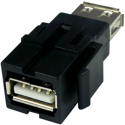 ZK 2517/14 Gniazdo Keystone USB A-A 2.0 czarne