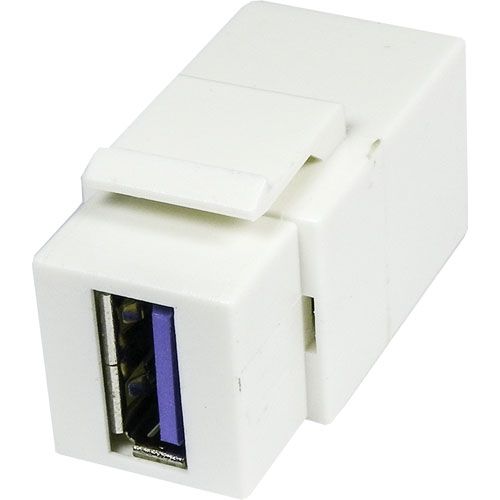 ZK 2569/9 Gniazdo Keystone USB A-A 3.0 białe