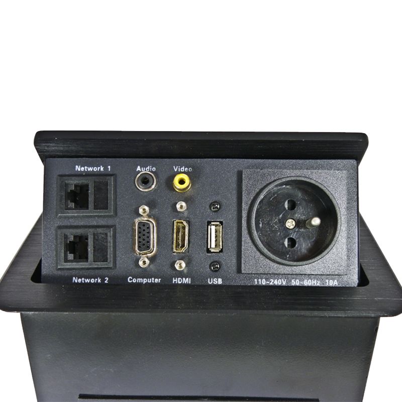 DS 2262/BLK Desktop socket - przyłącze stołowe HDMI VGA USB black
