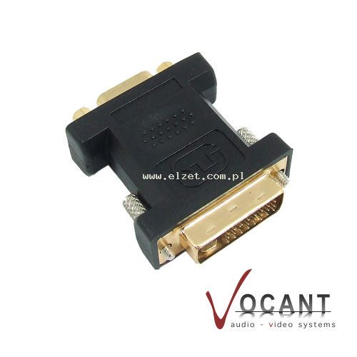 ZC 2275 Adaptor WT.DVI(24+1) - GN.VGA15 gold VOCANT