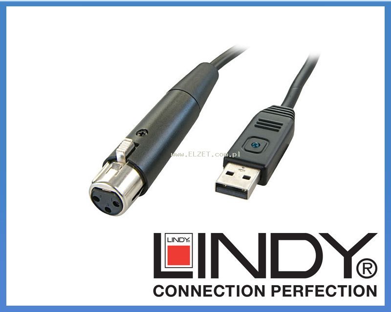 LI 2200/5m Kabel USB-XLR Microphone 5m LINDY 6105