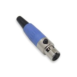 GN 1114/blue Gniazdo mini - XLR 3 PIN na kabel  BLUE