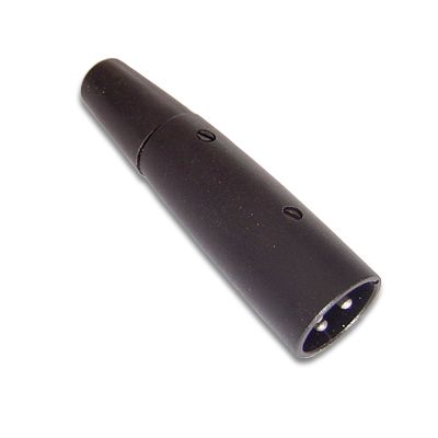 WT 0522 Wtyk mikrofonowy XLR canon 3Pin długi, gładki, czarny
