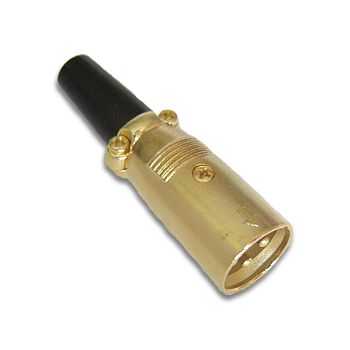 WT 0581 Wtyk mikrofonowy XLR canon 3 Pin gold