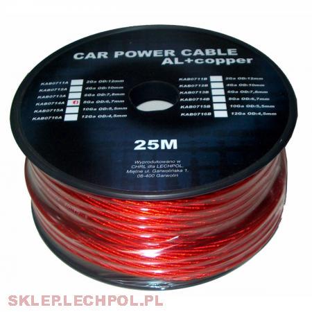 KZ 1330/8 Kabel samoch.8Ga OD6.7mm CU+AL czerwony
